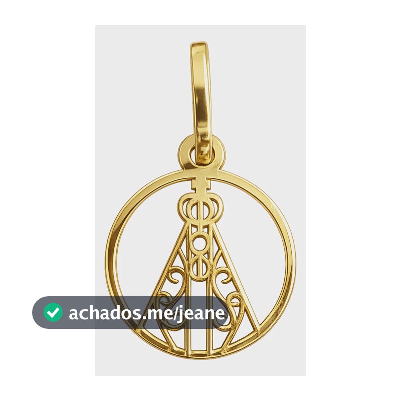 Pingente Nossa Senhora Aparecida Ouro 18k 750 Feminino 10mm Amarelo