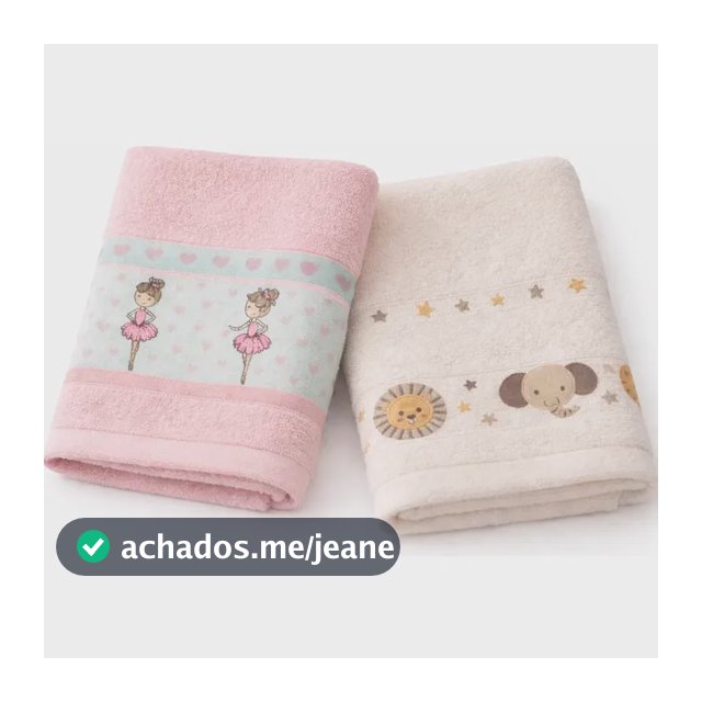 Kit 2 Toalhas De Banho 100% Algodão Infantil Kids Bebe