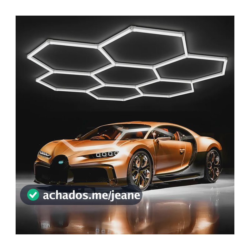 Luminaria Hexagonal Led 7células Oficina Lluminação 100-265v 127/220v Branco