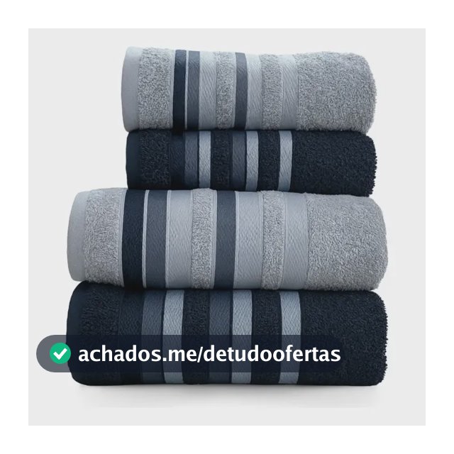 Jogo Toalhas Banho Grossas Macias Algodão 4pç Absorventes