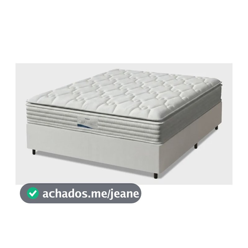 Cama Box  Queen Colchão Molas Ensacadas Granville  Probel Branco