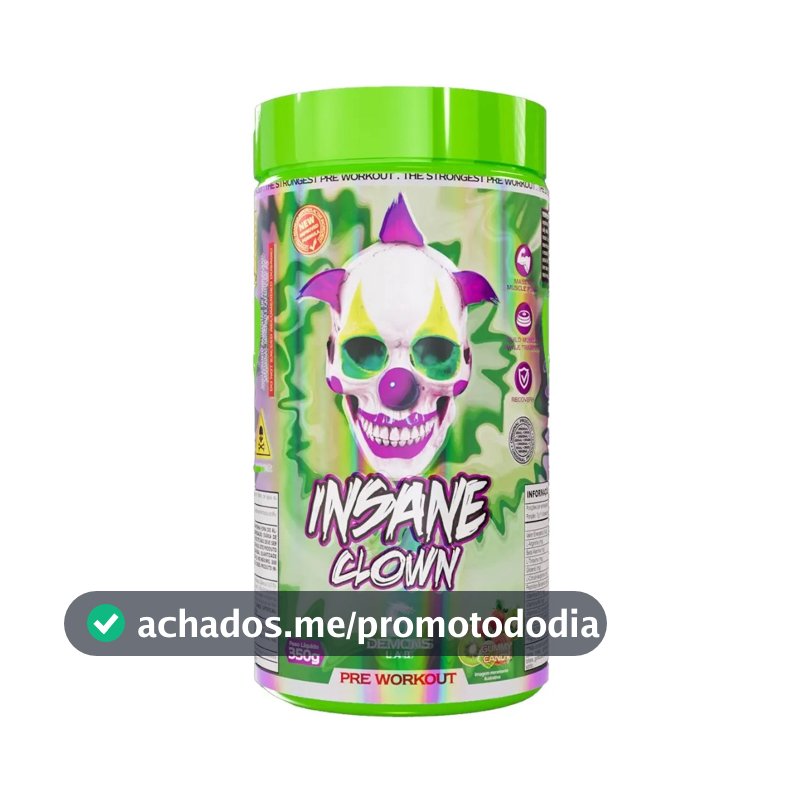 Suplemento Pré Treino Insane Clown 350g Demons Lab Sabor Doces Mastigáveis