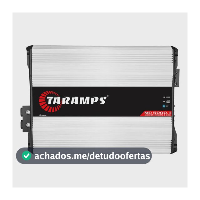 Módulo Amplificador Taramps Md 5000.1 5000w Rms 2 Ohms Classe D Para Som Automotivo Branco