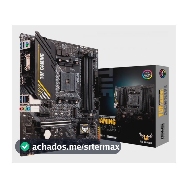 Placa-Mãe ASUS TUF GAMING A520M-PLUS II, AM4, mATX, DDR4