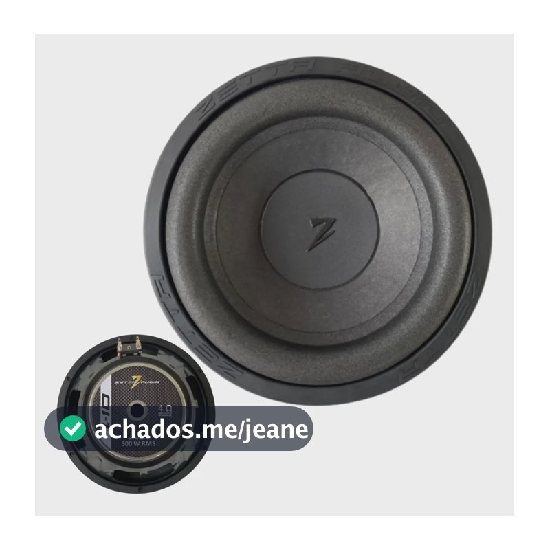 Subwoofer Automotivo Zetta Áudio 10 Polegadas 300rms Cor Preto