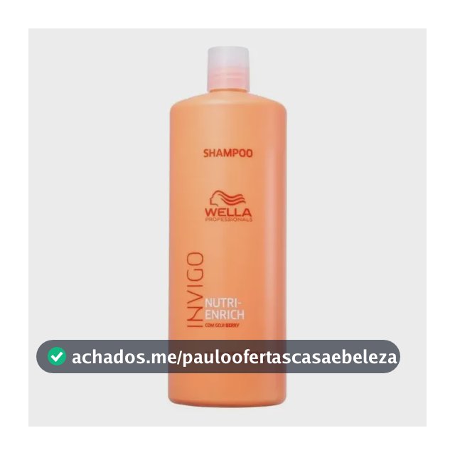 Shampoo Wella Invigo Nutri Enrich - Nutrição Cabelos Secos Danificados 1 Litro
