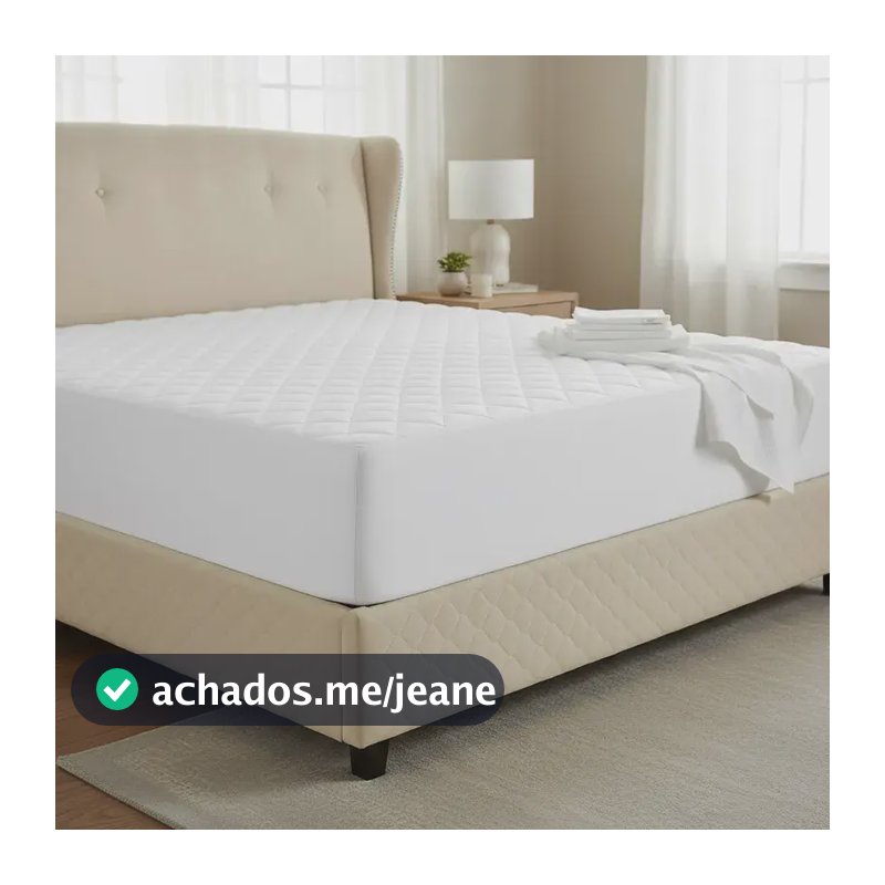Protetor Colchão Cama Impermeável Matelado Premium Conforto Branco Liso Queen