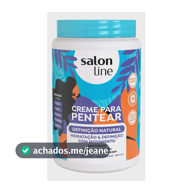 Creme Para Pentear Definição Natural Salon Line Cachos 1kg