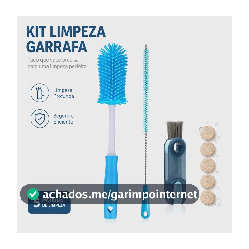 Escova Limpeza Mamadeira Copos Espuma Macia Limpeza Completa Cor Azul Celeste