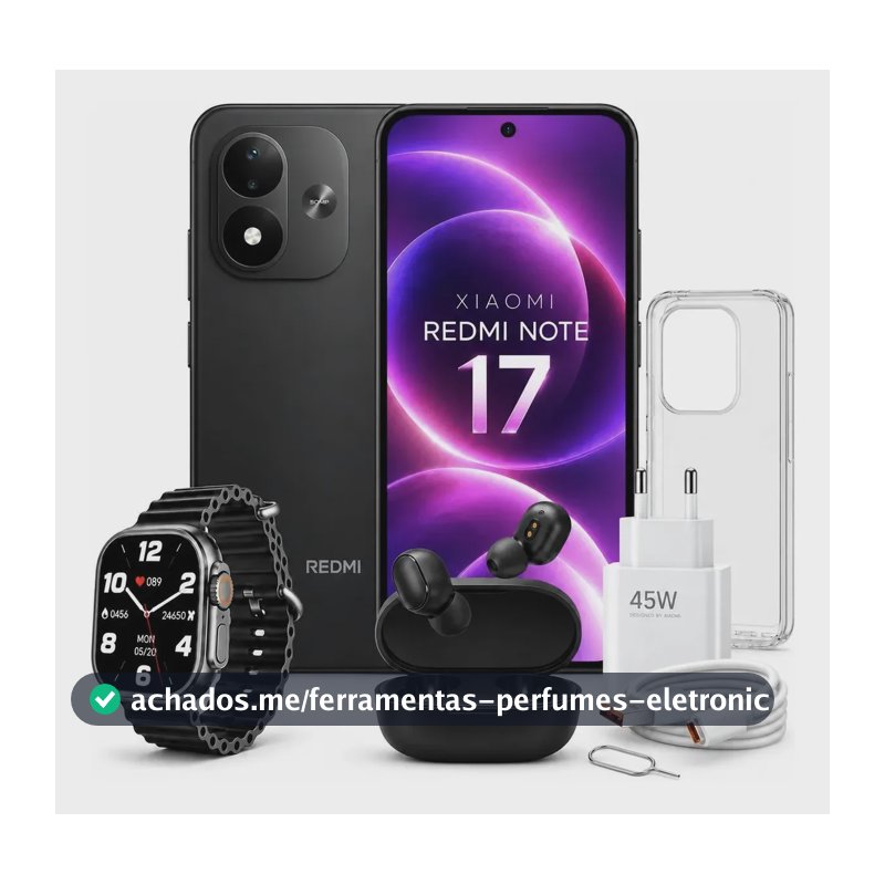 Celular Xiaomi Redmi Note 17 256gb 8gb Lacrado C/ Brindes Preto