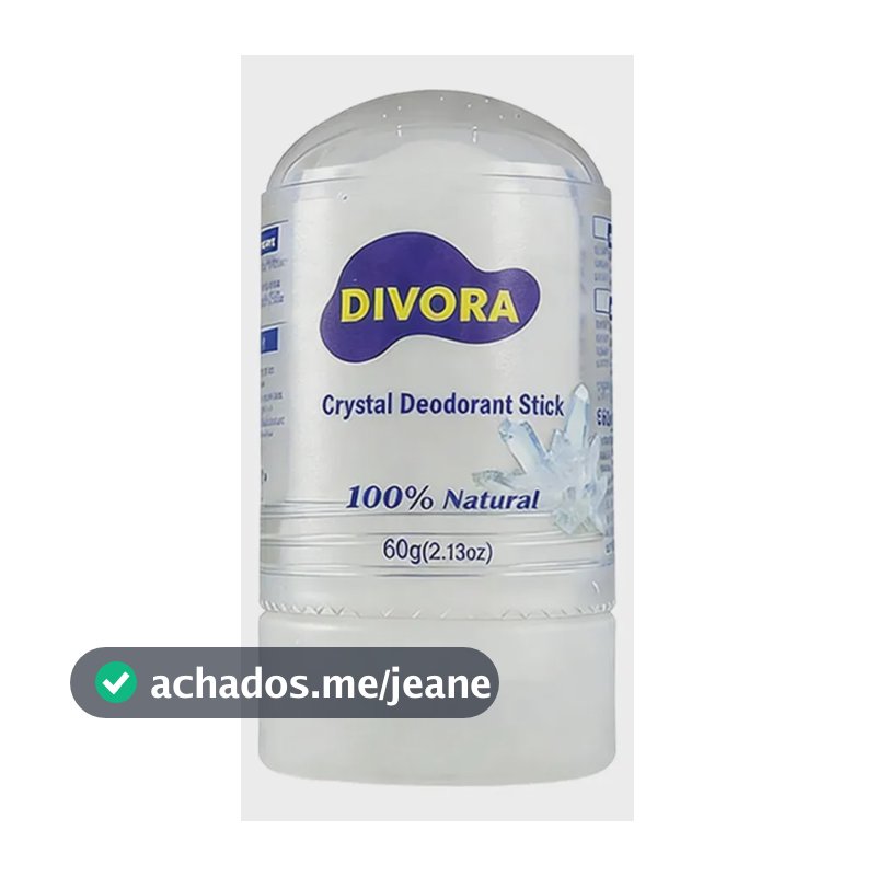 Desodorante Cristal Stick Vegano Natural Sem Perfume 60g Inodoro