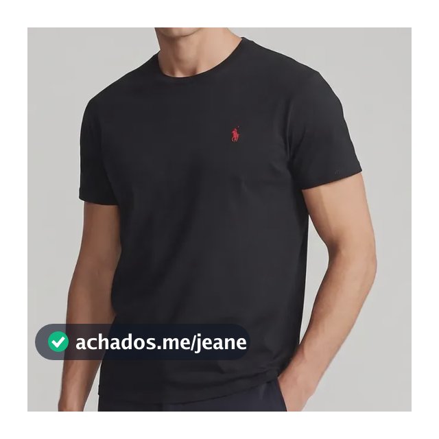 Camiseta Ralph Lauren Masculina Slim Algodão Manga Curta