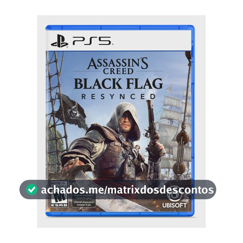 Jogo Assassins Creed Black Flag Resynced Ps5 Fisico