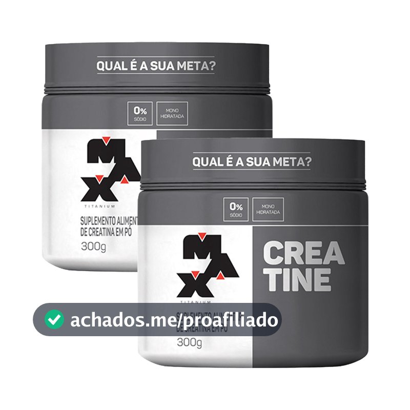 Creatina Max Titanium em pó Sem sabor x 300g 2 un