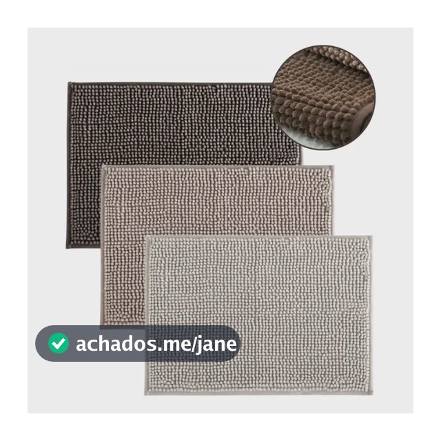 Kit 3 Tapetes De Banheiro Microfibra Bolinha Antiderrepante Cor Sortido