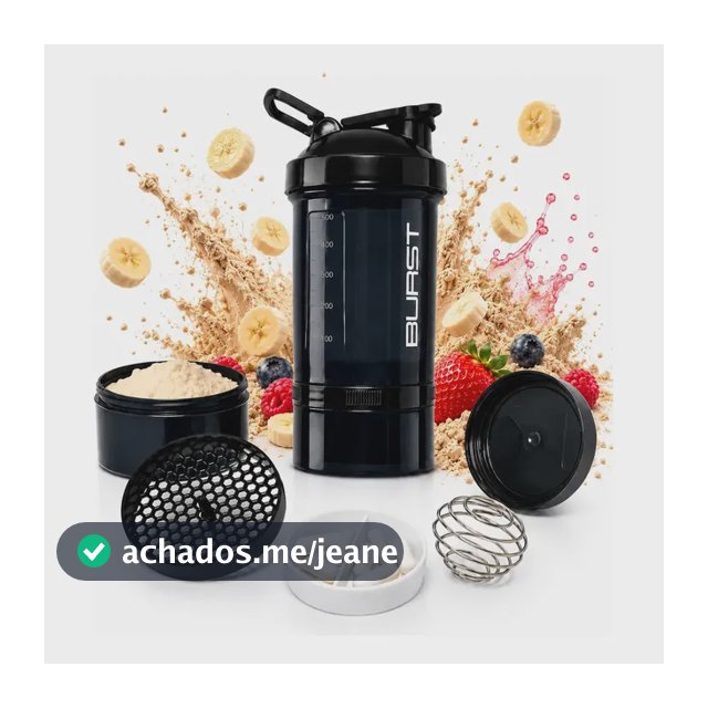 Coqueteleira Shaker Academia Compartimento 600ml Suplementos Hermético Whey Cápsulas Comprimidos Fit Shakeira BPA Free Masterheart