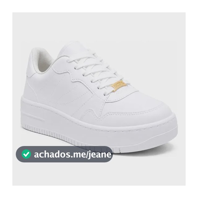 Tênis Original Feminino Vizzano Casual Com Solado Ultra Leve Branco 34 Br