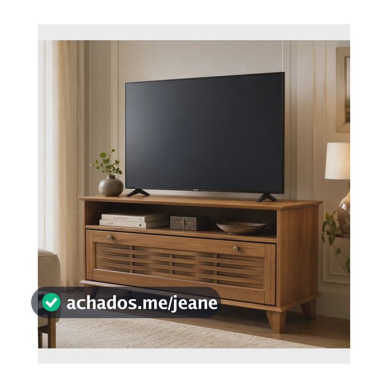 Rack Para Tv Com 1 Porta 122cm Sol Ipê