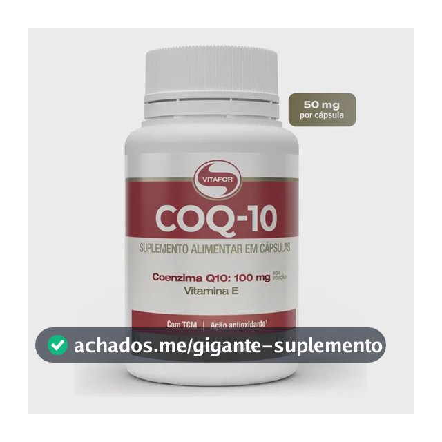 Coenzima Q10 Vitafor em cápsula Sem sabor
