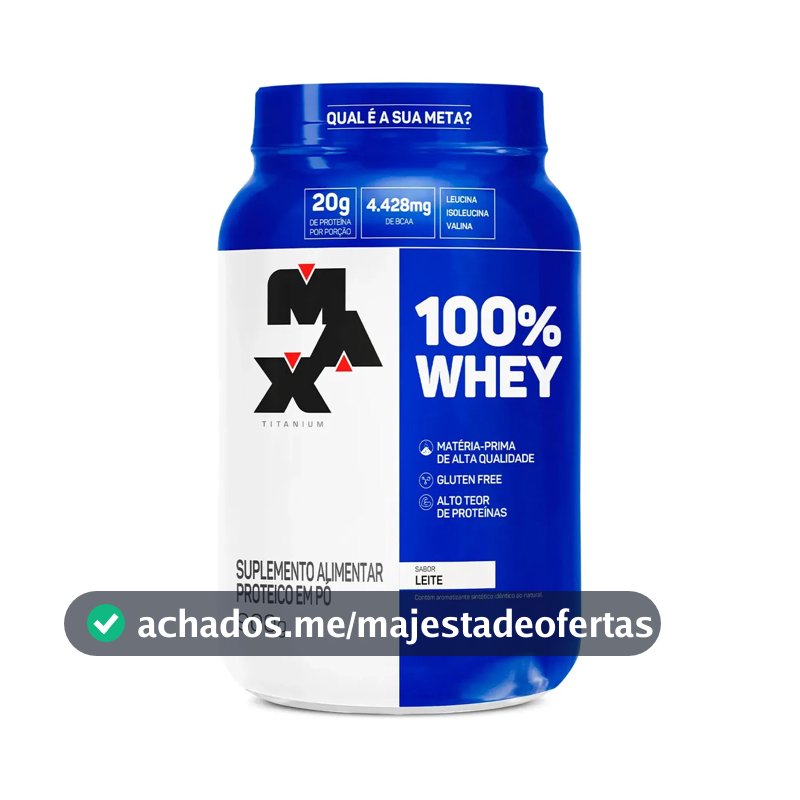 Whey Protein Concentrado Max Titanium Sabor Leite