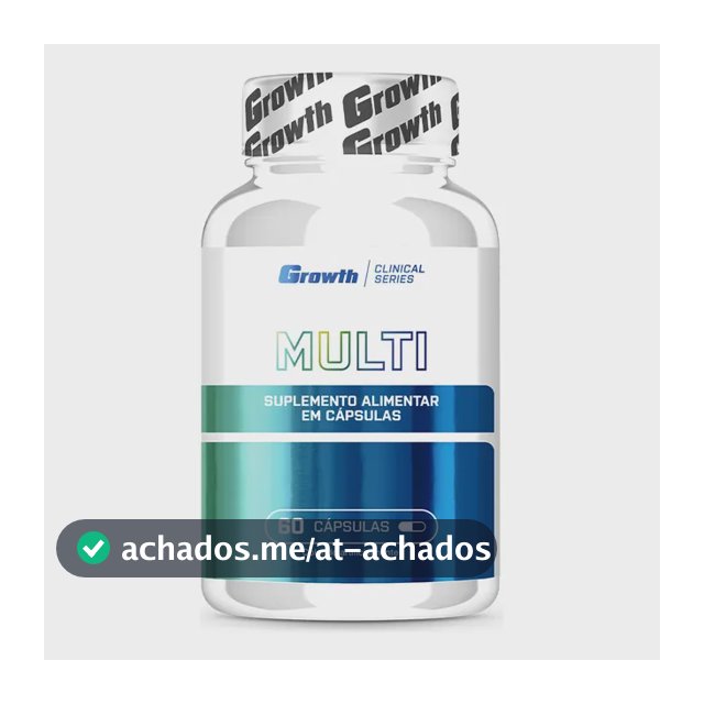 Multivitamínico 60 Cáps. Growth Supplements - Sem Sabor Sem Sabor