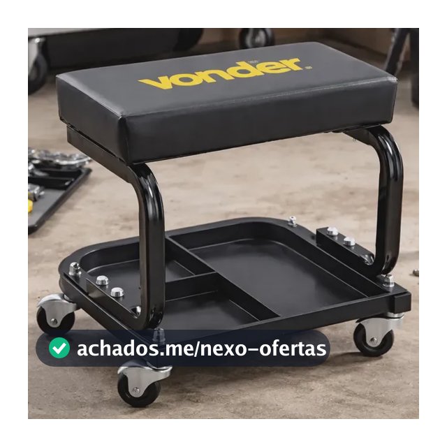 Banqueta Fixa Com Assento Para Mecânico Vonder 3579110000 Cor Preto