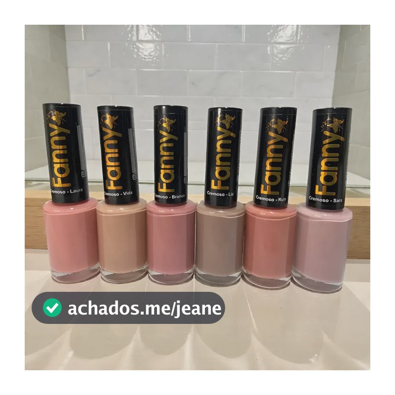 Kit 6 Esmaltes Fanny Coleção Novo Nude Alta Cobertura
