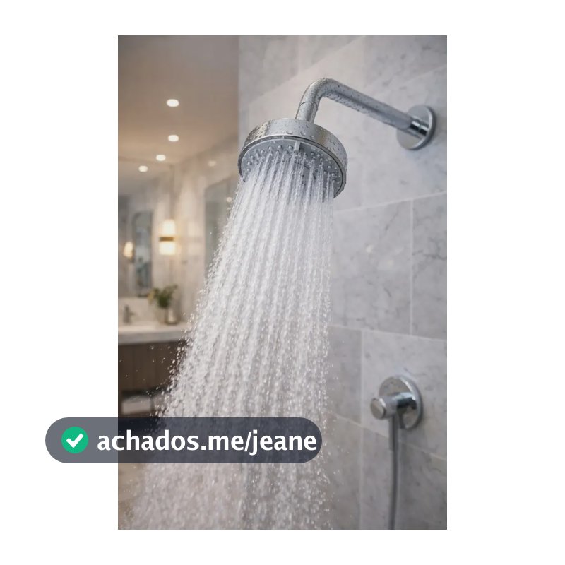 Duchas Popsy Chuveiro Cromado Chuveiro Cromado Inox redonda cor prateado polido