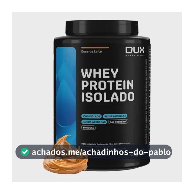 Whey Protein Isolado (900g) Dux Nutrition Sabor Doce De Leit Doce De Leite