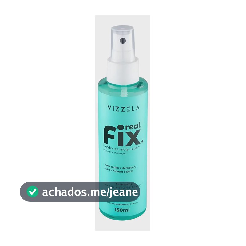 Fixador de Maquiagem Spray Vizzela Real Fix 150ml