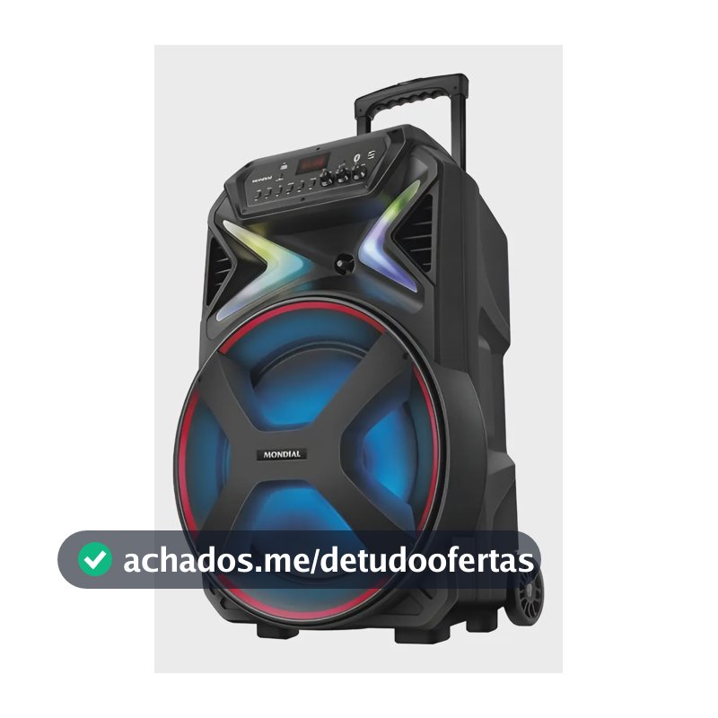 Caixa De Som Amplificada Mondial Connect Lights Plus Cm-700 Preto 127/220v