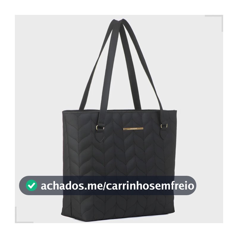 Bolsa Sacola Feminina Grande Alça De Ombro Trabalho Bordada Acambamento dos ferragens Ouro Cor Preto Desenho do tecido Liso