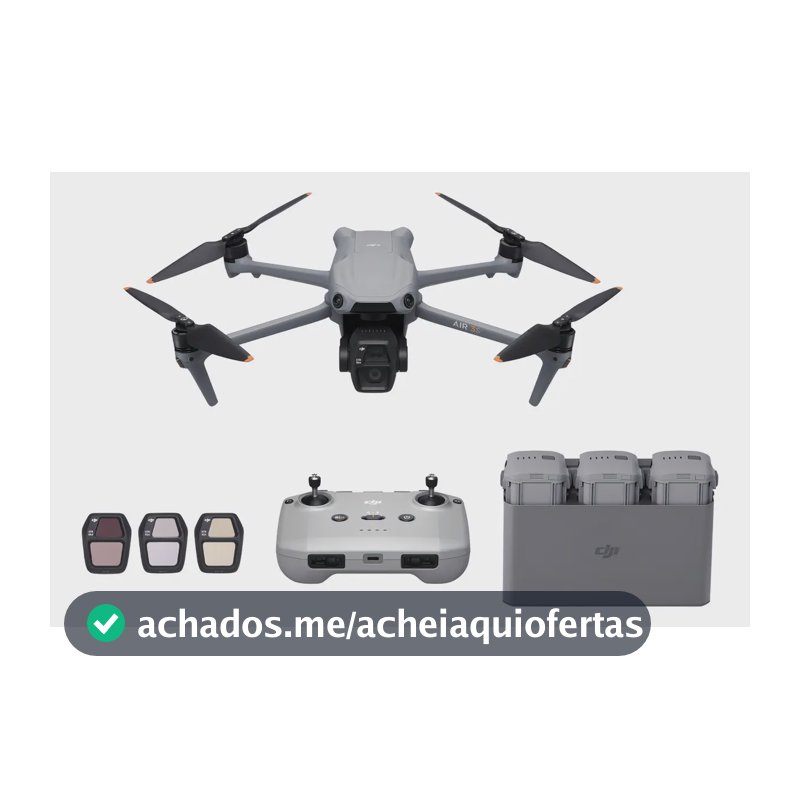 Drone Dji Air 3s Combo RC-n3 cinza