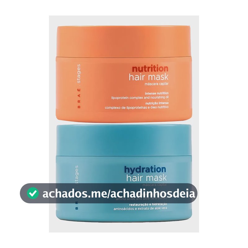 Máscaras De Tratamento Nutrição + Hidratação Stages - Braé