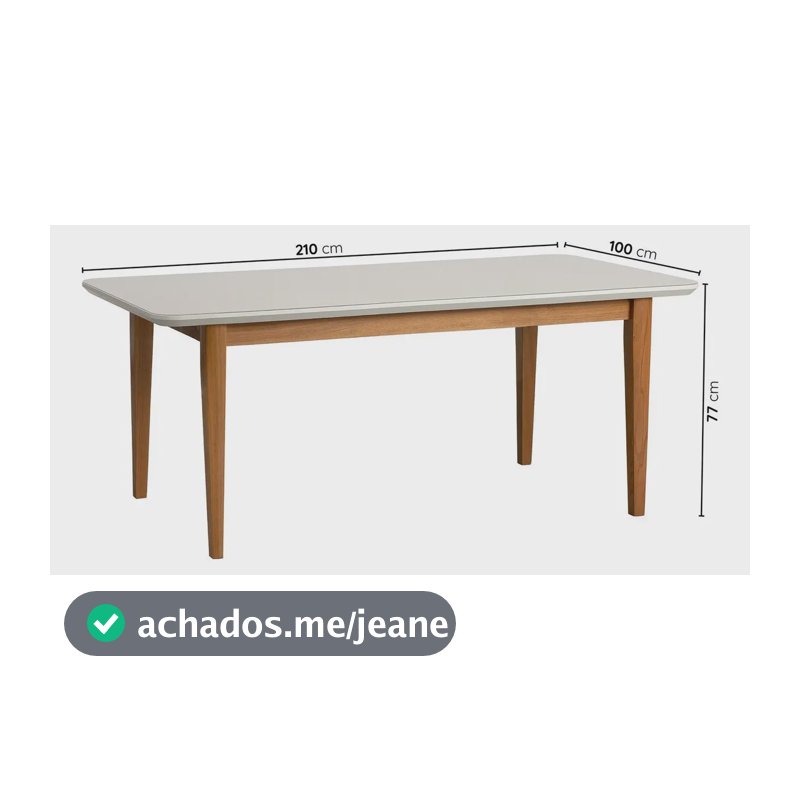 Mesa De Jantar 8 Lugares 210cm CabeCasa MadeiraMadeira