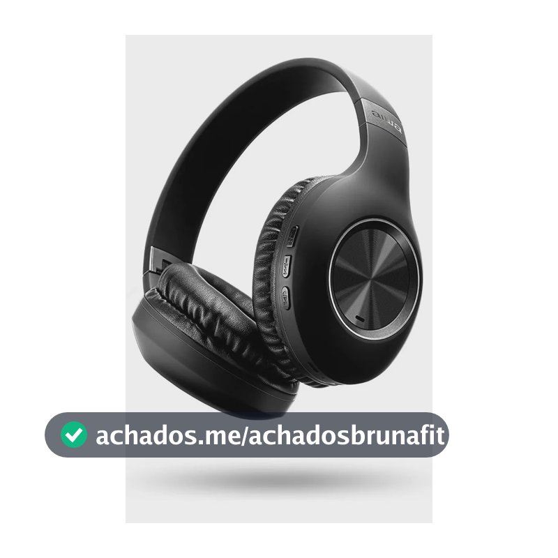 Fone de Ouvido Headphone AIWA HP-02-B Bluetooth ANC Alta Definição