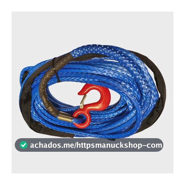 Cabo Kevlar Sintético 12000 Libras 11mm Novo Com Detalhe Azul