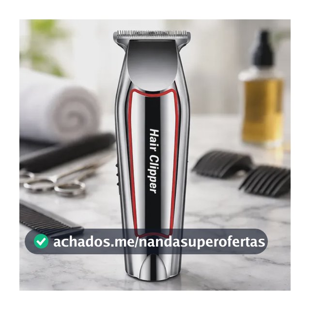 Maquina Cortar Cabelo Aparar Barba Kemei Km-032 Acabamento Prateado 127/220v