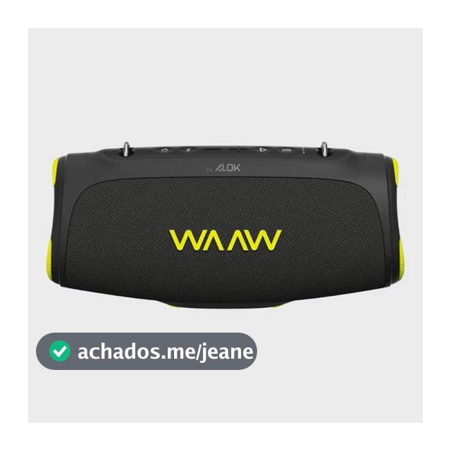 Caixa De Som Bluetooth Waaw By Alok Boom 110 Prova D'água Preto 127/220v