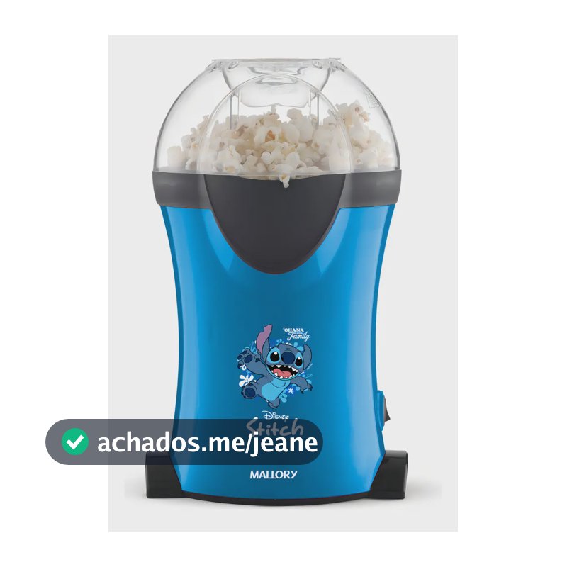 Pipoqueira Elétrica Stitch Mallory Cor Azul