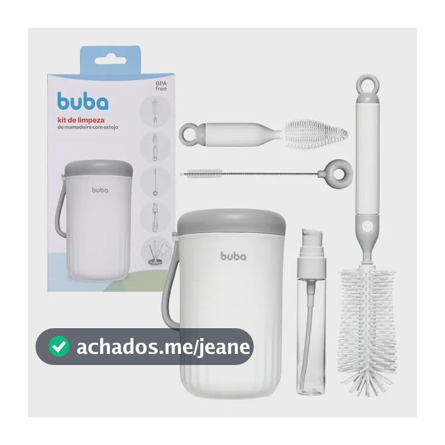 Kit Portátil Para Limpeza De Mamadeira 5 Em 1 Escova Buba