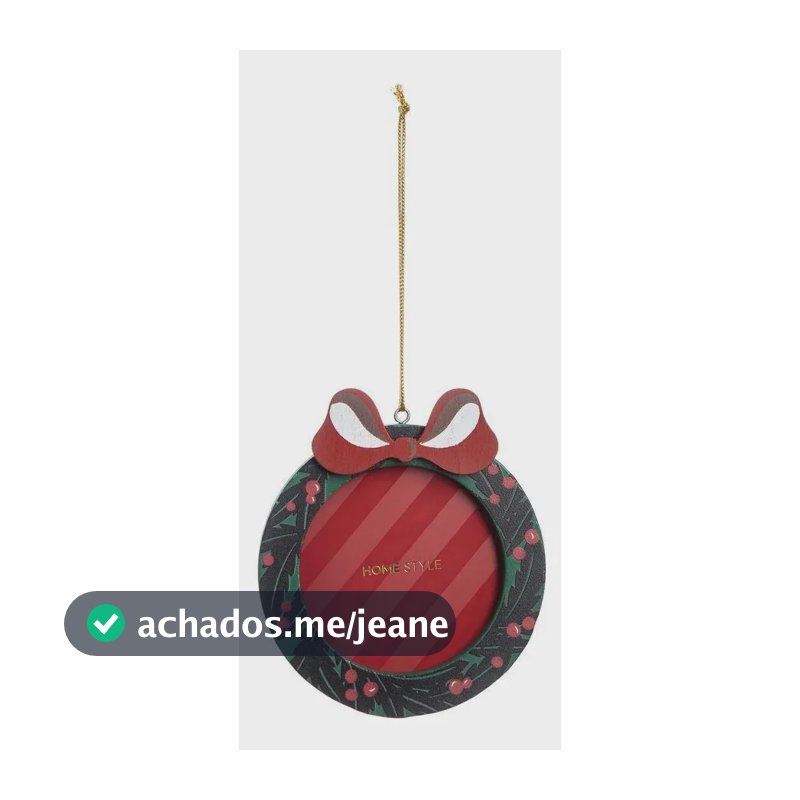 Enfeite De Árvore Home Style Porta Retrato Frostino Multicolorido Azevinho/laço