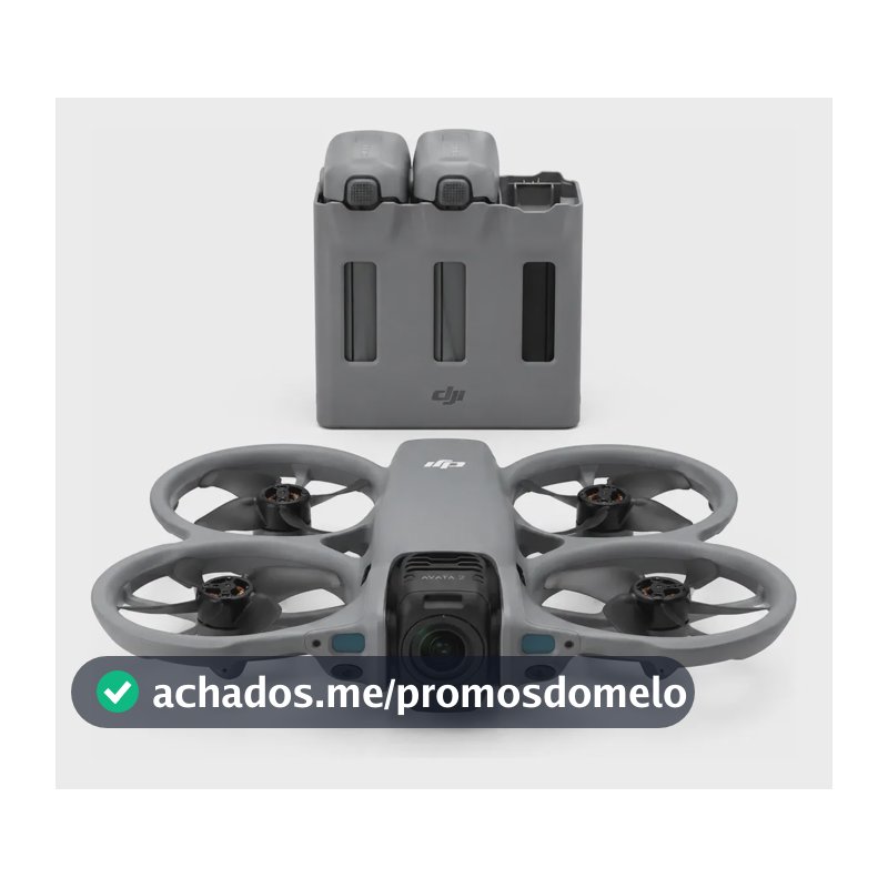 Drone Dji Avata 360 Homologado Com 2 Baterias + Hub Cinza