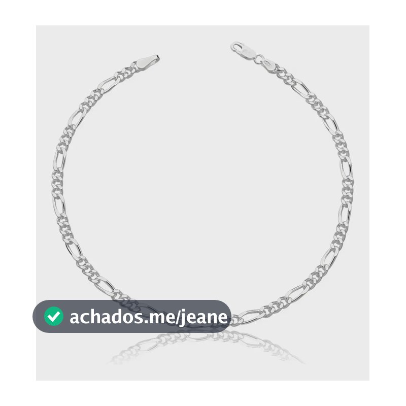 Pulseira Prata 925 Italiana Maciça 4mm 3x1 Masculina 21 Cm