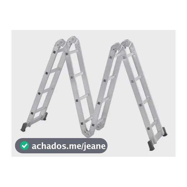Escada Articulada 4x4 em Alumínio 16 Degraus 4,48m - Reisam