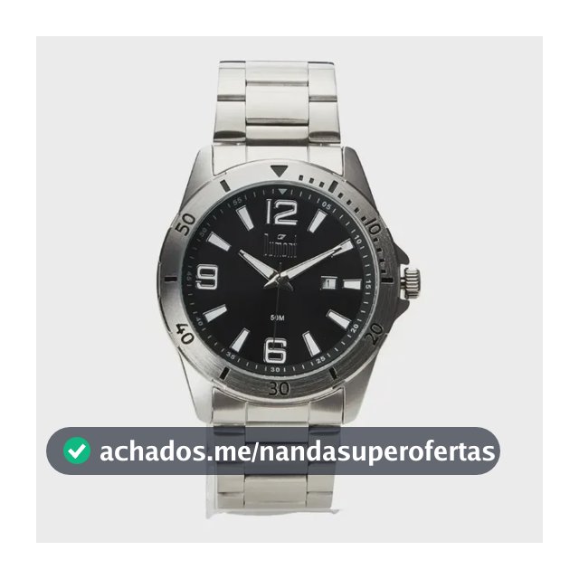 Relógio Masculino Analógico Com Data Berlim Prata Dumont Prata Preto