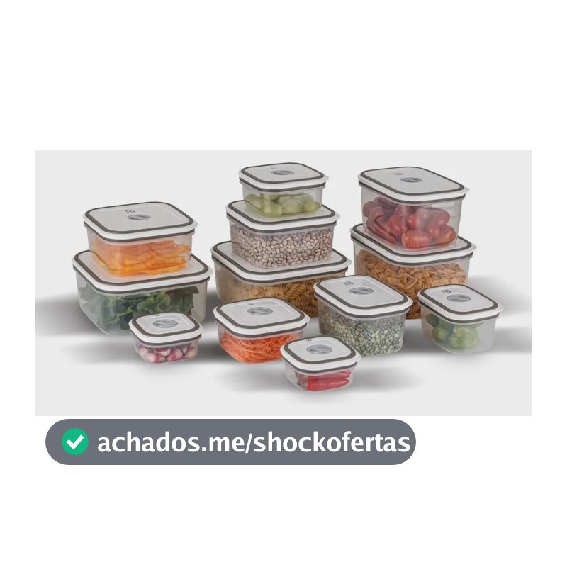 Electrolux Kit 12 Potes Herméticos de Plástico Retangulares