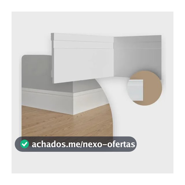Rodapé De 10cm Frisado Branco Poliestireno Resistente 7m