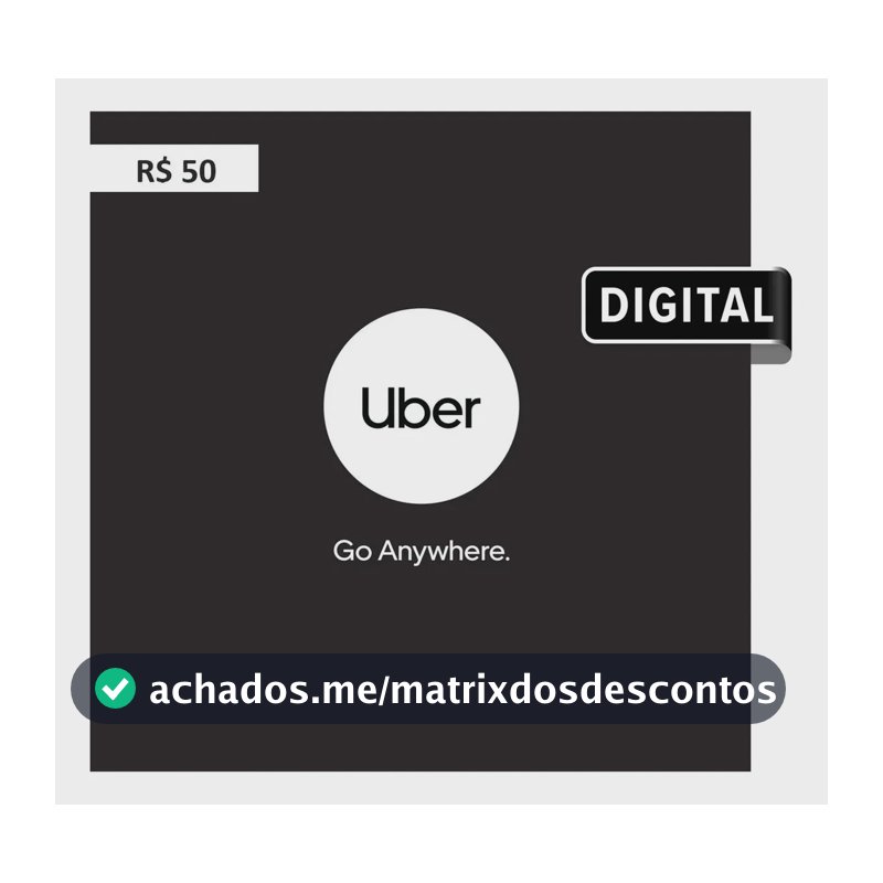 Uber Gift Card R$50 (Digital)