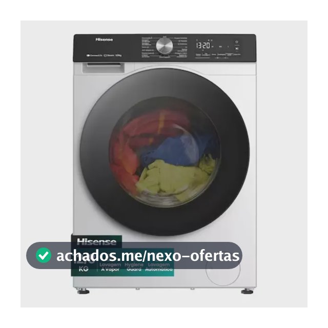 Lava/seca Hisense, 3s12, Inverter, 12/8kg, Wi-fi, Brca